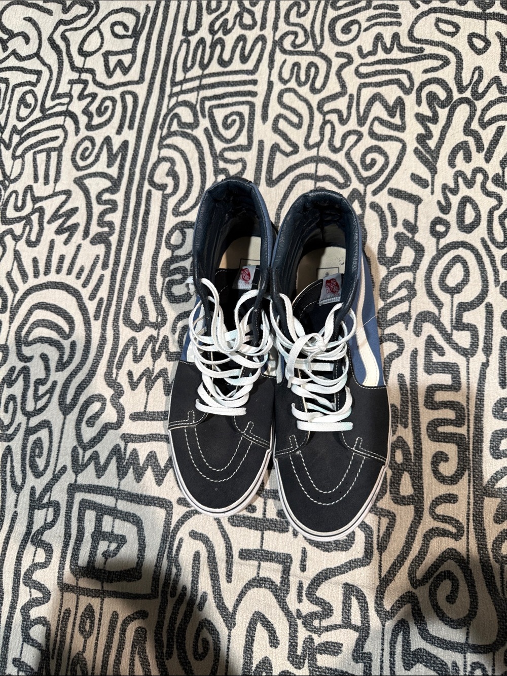 Vans Black and White Athletic Shoes